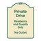 Signmission Designer Series-Private Drive Residents And Guests Only No Outlet, 24" H, TG-1824-9929 A-DES-TG-1824-9929 - alternate 1